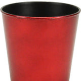 5" Red Recycled Plastic Indoor Outdoor Round Nursery Pot