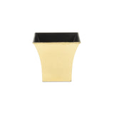 5" Gold Recycled Plastic Indoor Outdoor Square Nursery Pot - Homeroots