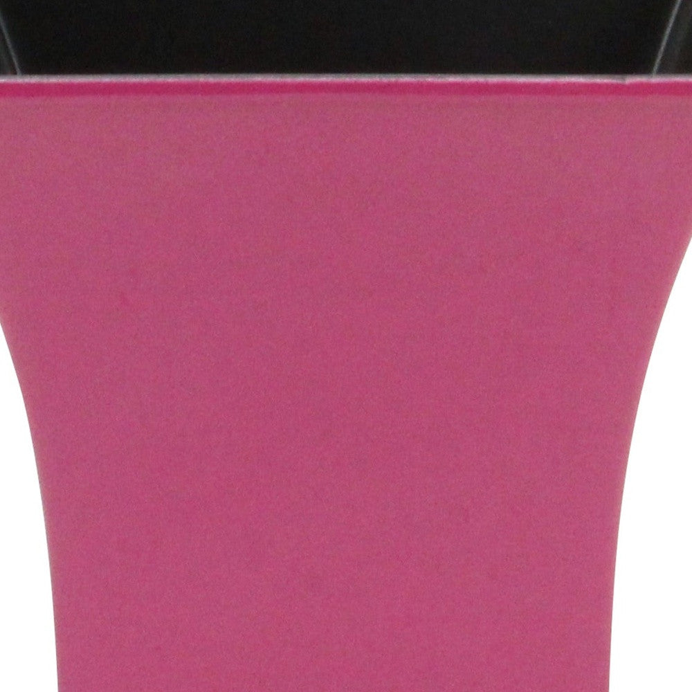 5" Hot Pink Recycled Plastic Indoor Outdoor Square Pot Planter - Homeroots - Flyclothing LLC