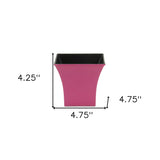 5" Hot Pink Recycled Plastic Indoor Outdoor Square Pot Planter - Homeroots - Flyclothing LLC
