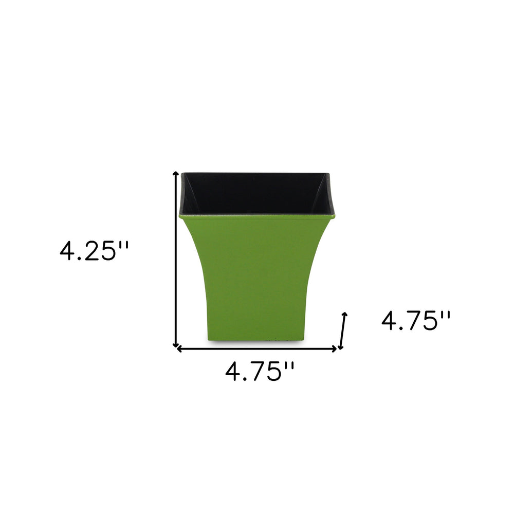 5" Lime Green Recycled Plastic Indoor Outdoor Novelty Nursery Pot - Homeroots - Flyclothing LLC