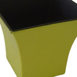 5" Yellow Recycled Plastic Indoor Outdoor Square Pot Planter - Homeroots - Flyclothing LLC