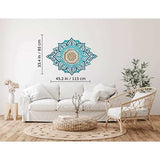 Turquoise And Gold Solid Wood Geometric Shapes Wall Decor - Homeroots - Flyclothing LLC