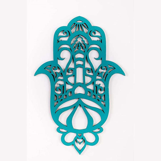 Turquoise Solid Wood Geometric Shapes Wall Decor - Homeroots - Flyclothing LLC