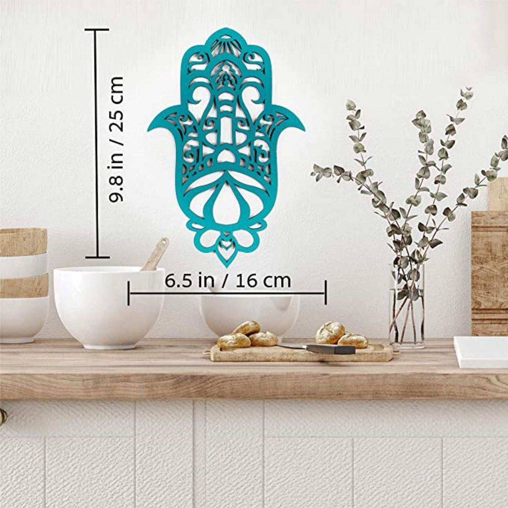 Turquoise Solid Wood Geometric Shapes Wall Decor - Homeroots - Flyclothing LLC