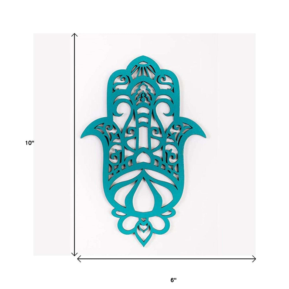 Turquoise Solid Wood Geometric Shapes Wall Decor - Homeroots - Flyclothing LLC