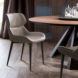 Gray And Black Upholstered Faux Leather Dining Side Chair - Homeroots - Flyclothing LLC
