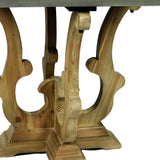 24" Natural Brown And Gray Metal And Solid Wood Square End Table - Homeroots - Flyclothing LLC