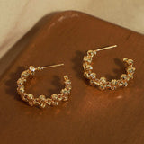 Titanium Steel C-Hoop Earrings - Trendsi - Flyclothing LLC