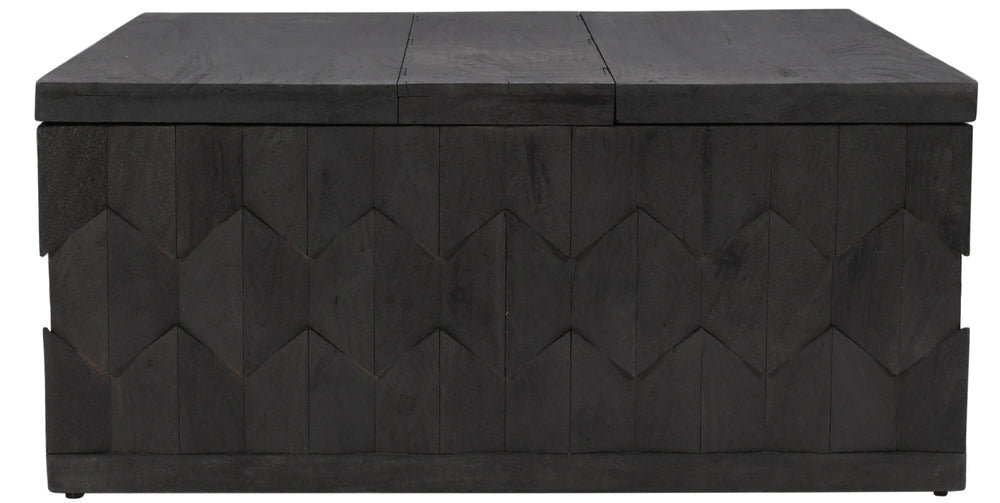 40" Dark Gray Solid Wood Square Distressed Coffee Table - Homeroots - Flyclothing LLC