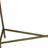 32" Black and Gold Stone Frame Console Table - Homeroots - Flyclothing LLC