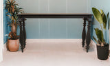54" Black Solid Wood Distressed Console Table - Homeroots - Flyclothing LLC