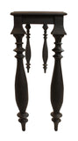 54" Black Solid Wood Distressed Console Table - Homeroots - Flyclothing LLC
