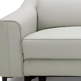 74" Gray Leather Reclining Sofa With Black Legs - Homeroots