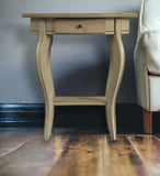 26" Beige Manufactured Wood Oval End Table With Drawer And Shelf - Homeroots - Flyclothing LLC