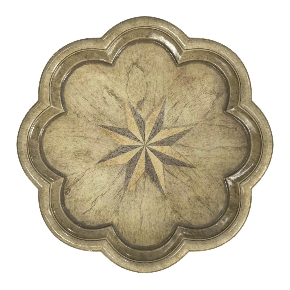 20" Beige Manufactured Wood Round End Table - Homeroots