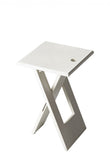 18" White Solid Wood Square Folding End Table - Homeroots - Flyclothing LLC