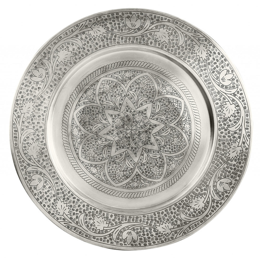 14" Black And Silver Aluminum Round End Table - Homeroots - Flyclothing LLC