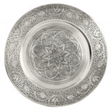 14" Black And Silver Aluminum Round End Table - Homeroots - Flyclothing LLC