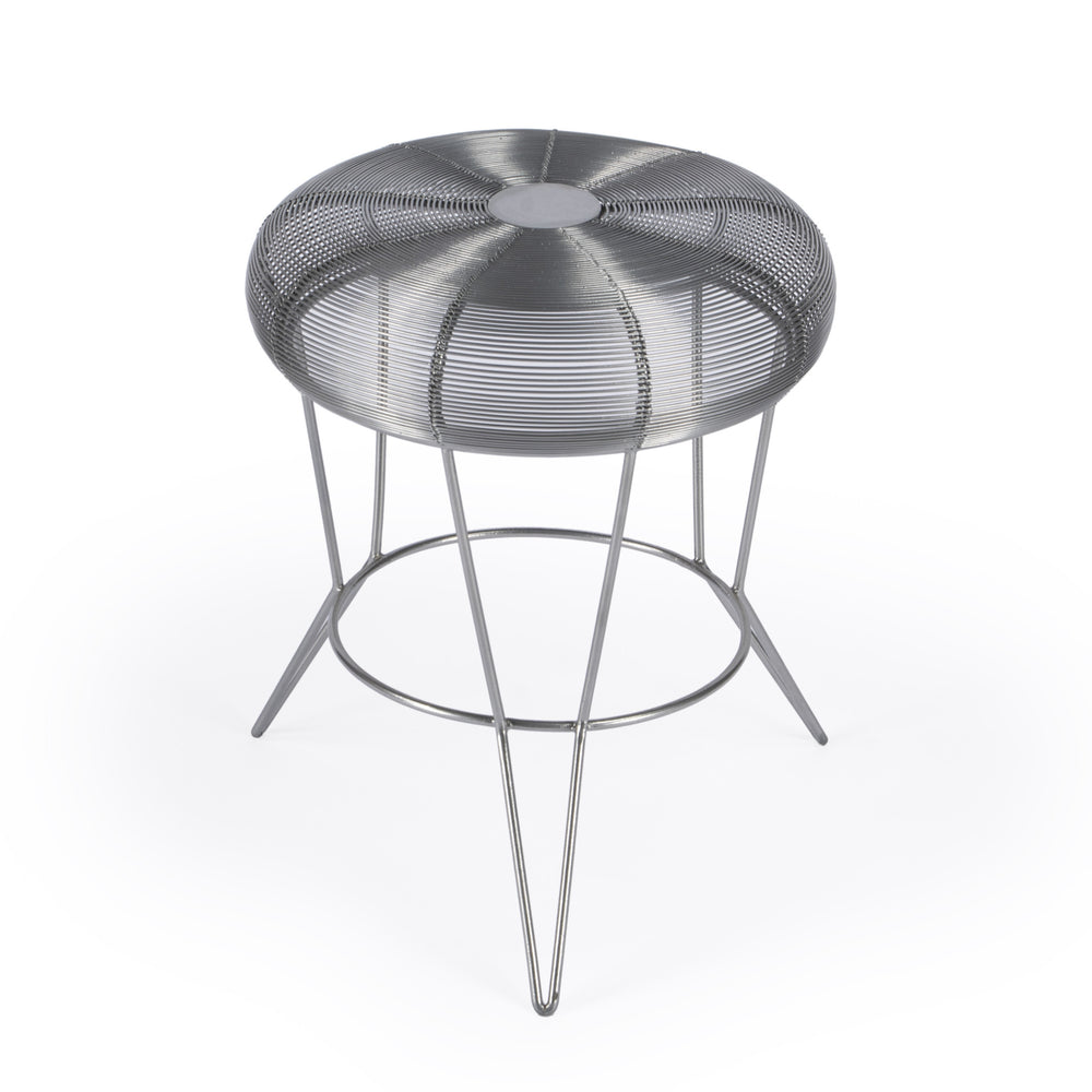 18" Silver Wire Round End Table - Homeroots - Flyclothing LLC
