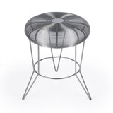 18" Silver Wire Round End Table - Homeroots - Flyclothing LLC