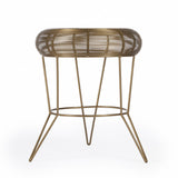 18" Antique Gold Iron Round End Table - Homeroots - Flyclothing LLC