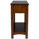 24" Dark Cherry Brown Rectangular End Table With Drawer And Shelf - Homeroots - Flyclothing LLC