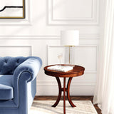 26" Medium Brown Manufactured Wood Round End Table - Homeroots