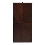 24" Dark Brown Manufactured Wood Rectangular End Table With Four Drawers And Shelf