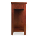 24" Medium Brown Manufactured Wood Rectangular End Table With Four Drawers And Shelf