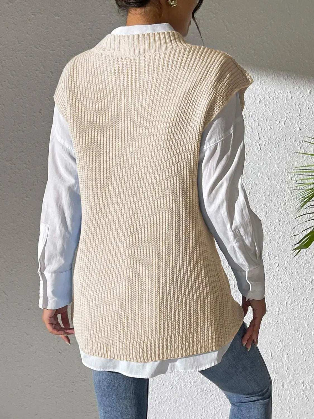 V-Neck Sweater Vest - Trendsi - Flyclothing LLC