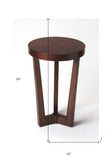 24" Cherry Manufactured Wood Round End Table - Homeroots - Flyclothing LLC