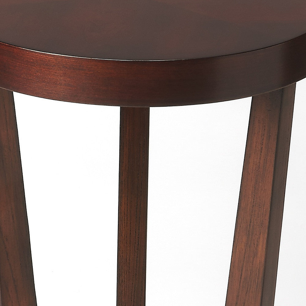 24" Cherry Manufactured Wood Round End Table - Homeroots - Flyclothing LLC