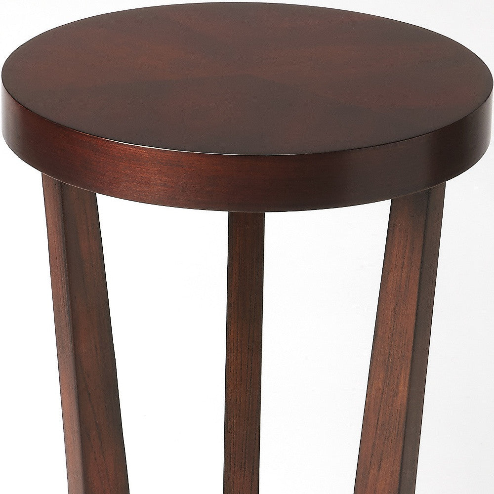 24" Cherry Manufactured Wood Round End Table - Homeroots - Flyclothing LLC