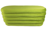 44" Green Velvet Tufted Oval Ottoman
