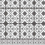 2' X 5' Dark Gray And White Tile Printed Vinyl Area Rug with UV Protection - Homeroots - Flyclothing LLC