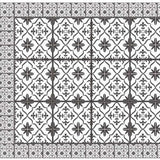2' X 5' Dark Gray And White Tile Printed Vinyl Area Rug with UV Protection - Homeroots - Flyclothing LLC