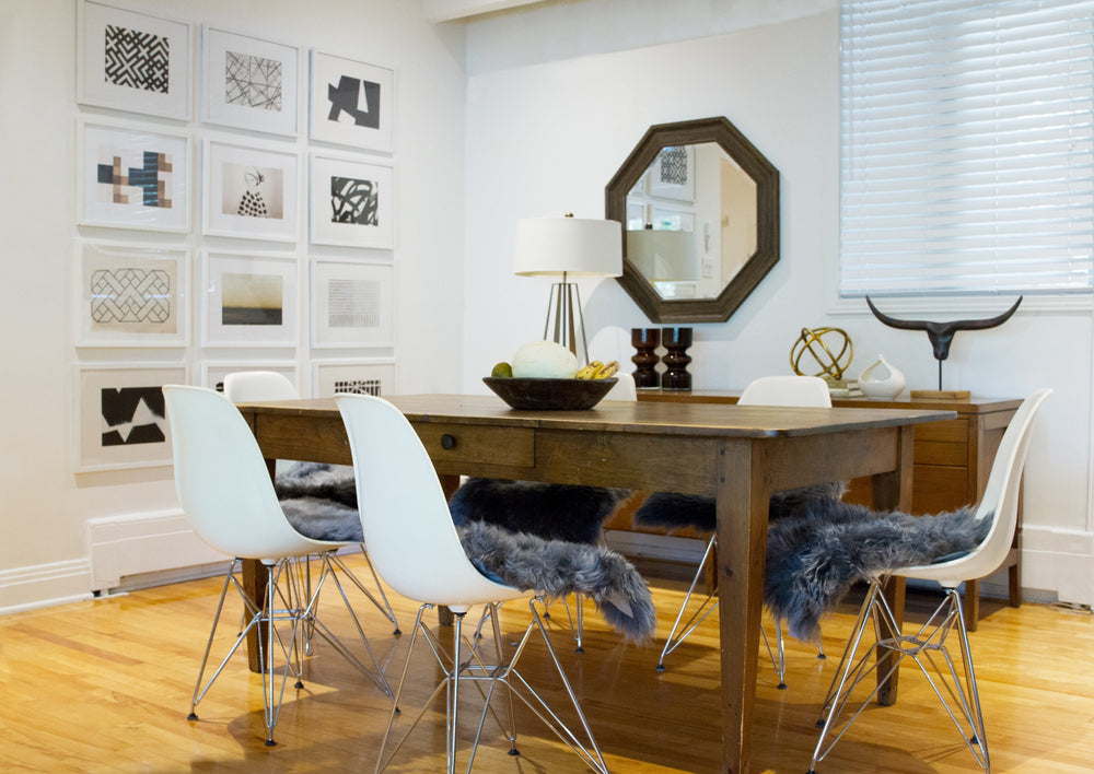 Set Of Four 17" X 17" Grey Wool Chair Pads - Homeroots - Flyclothing LLC