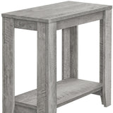 22" Gray Wood End Table With Shelf