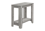 22" Gray Wood End Table With Shelf