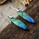 Copper Natural Stone Geometric Shape Earrings - Trendsi - Flyclothing LLC