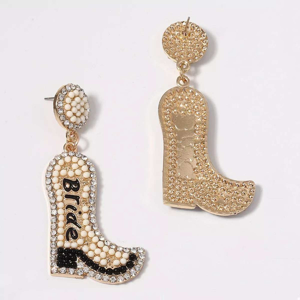 Bride Boot Dangle Earrings - Trendsi - Flyclothing LLC