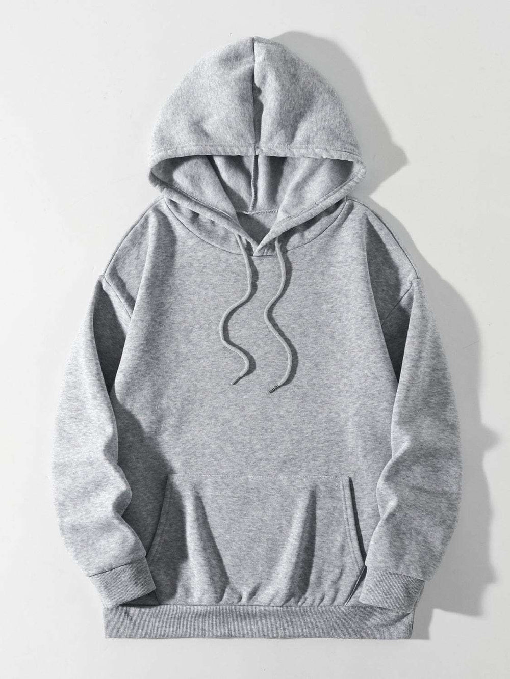 Drawstring Dropped Shoulder Hoodie - Trendsi - Flyclothing LLC