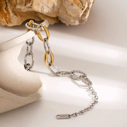 18K Gold-Plated Stainless Steel Bracelet - Trendsi - Flyclothing LLC