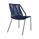 Set of Two 22" Blue Metal Outdoor Dining Chair - Homeroots - Flyclothing LLC