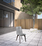 Set of Two 18" Silver Solid Wood Outdoor Dining Chair - Homeroots - Flyclothing LLC