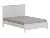 White Solid Wood Full Double Bed Frame - Homeroots - Flyclothing LLC