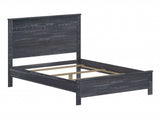 Grey Solid Wood Full Double Bed Frame - Homeroots - Flyclothing LLC