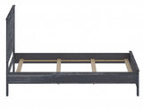 Grey Solid Wood Full Double Bed Frame - Homeroots - Flyclothing LLC