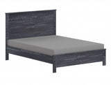 Grey Solid Wood Full Double Bed Frame - Homeroots - Flyclothing LLC